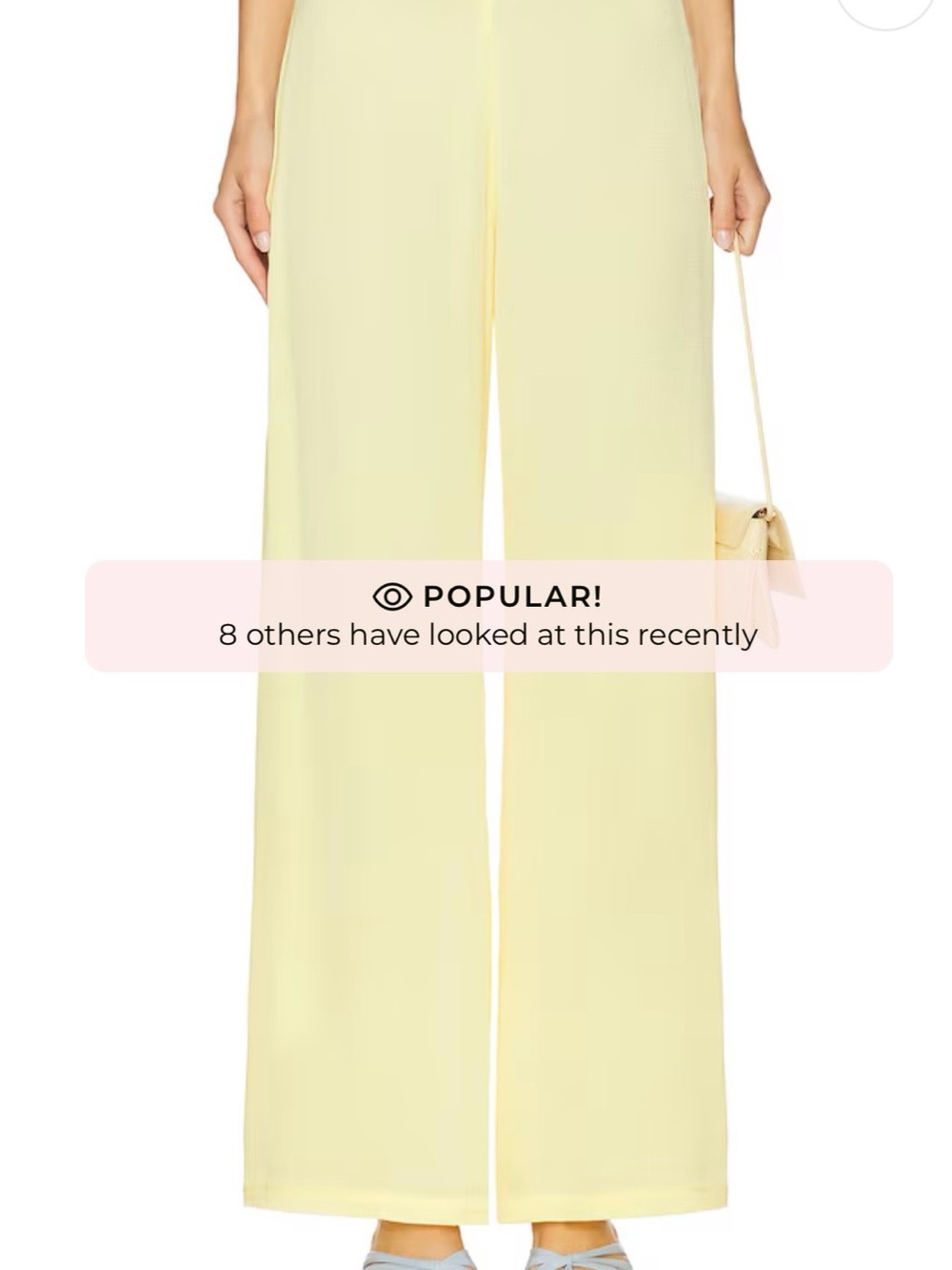Baobab Collection Wide-Leg Pants in Pale Yellow